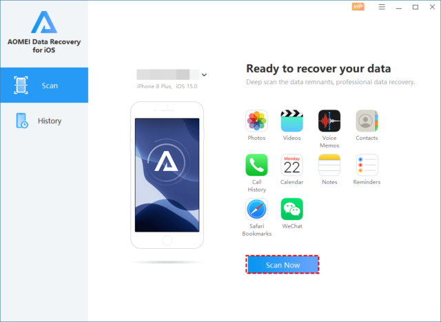 AOMEI Data Recovery for iOS 2 full version