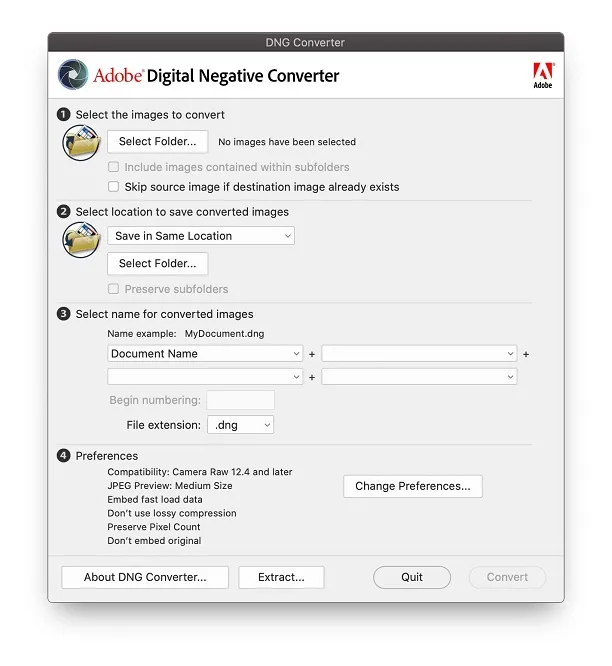 Adobe DNG Converter Free Download