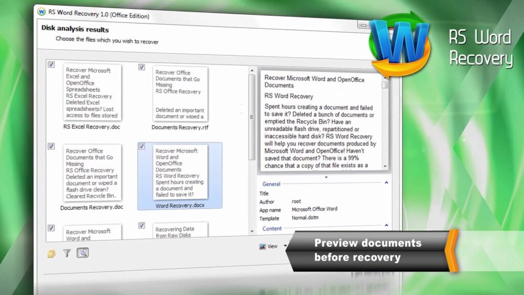 RS Word Recovery free download