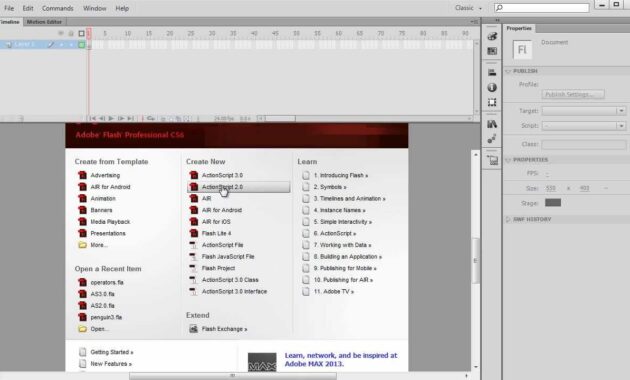 Adobe Flash Professional CS6 Free Download