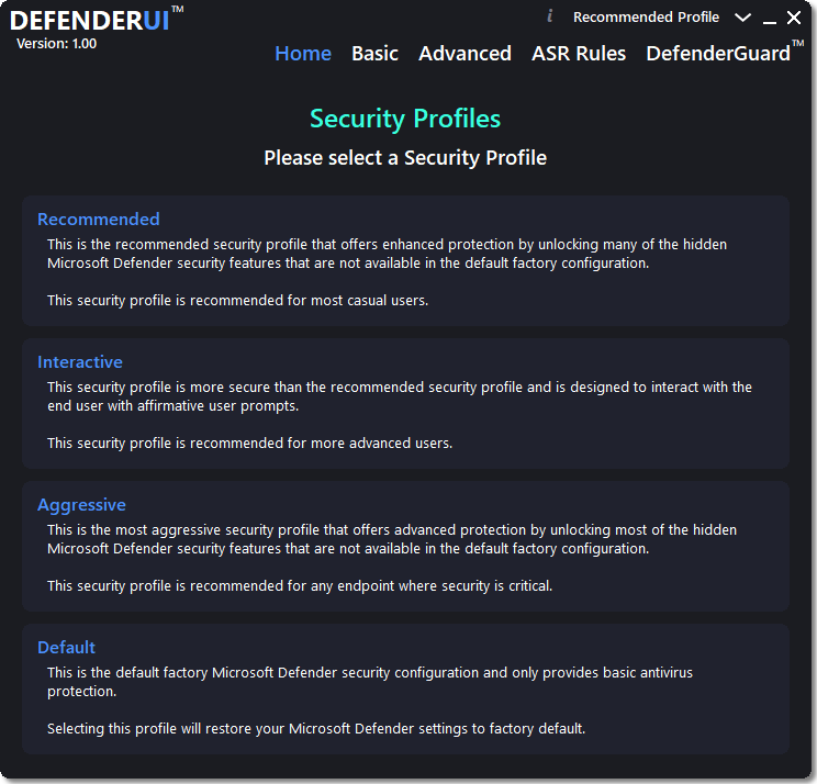 DefenderUI for Free Download